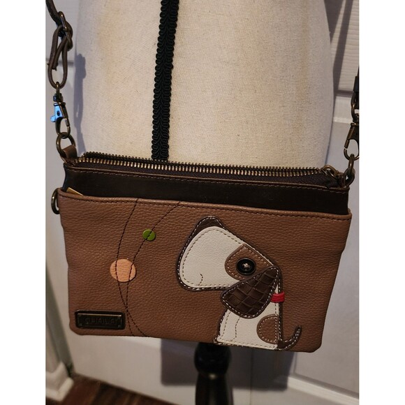 Sold Out CHALA Cute Beagle Dog CROSSBODY Purse w/Adj Strap Bone Zipper Pull 6x8 - Picture 4 of 10